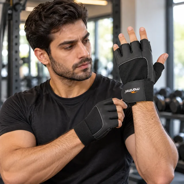 دستکش چرمی ماراتن مشکی