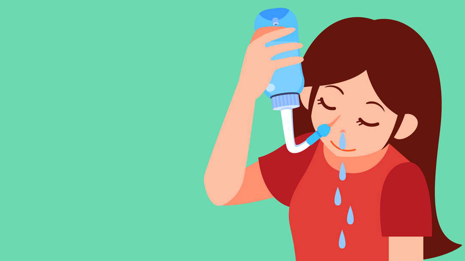 نحوه شست و شوی بینی با آب نمک