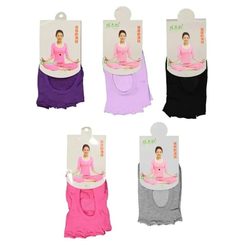 جوراب یوگا و پیلاتس استپ دار جلو باز